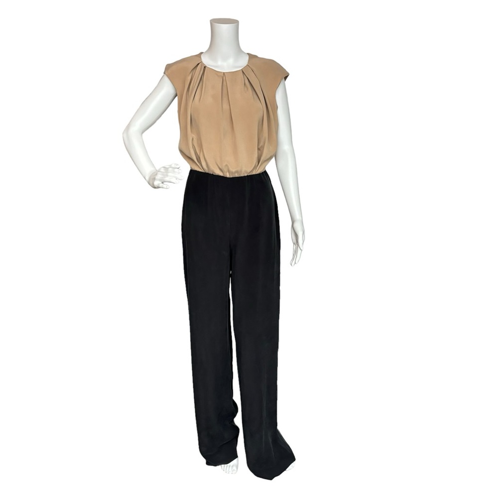 MAX MARA PIANOFORTE COLLECTION PURE SILK EVENING JUMPSUIT OVERALL NEW WOMEN Sz 8